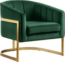 Carter Green Velvet Accent Chair image