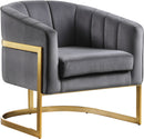 Carter Grey Velvet Accent Chair image