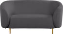 Lavilla Grey Velvet Loveseat image
