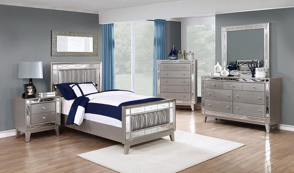 Leighton Bedroom Set Metallic Mercury image