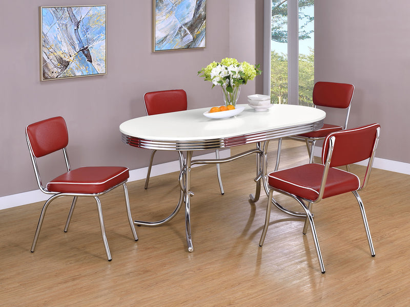 Retro 5-piece Oval Dining Set