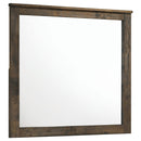 Woodmont Rectangle Dresser Mirror Rustic Golden Brown image