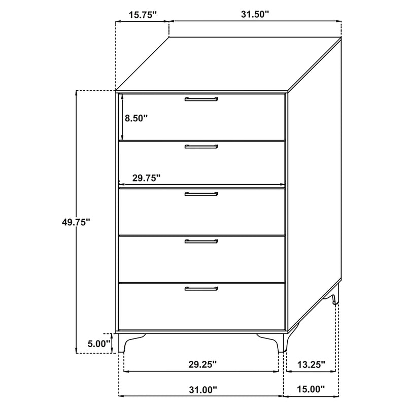 Kendall 5 Pc Bedroom Set