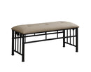 Livingston Upholstered Bench Brown and Dark Bronze image