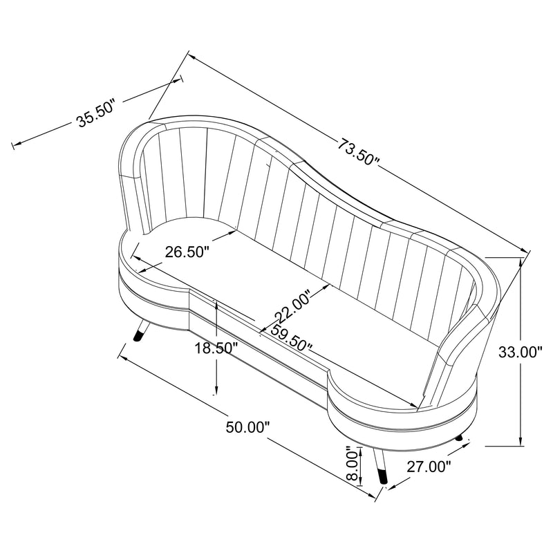 Sophia Stationary Loveseat