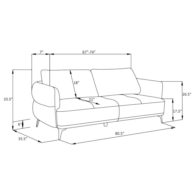 Lively Stationary Sofa