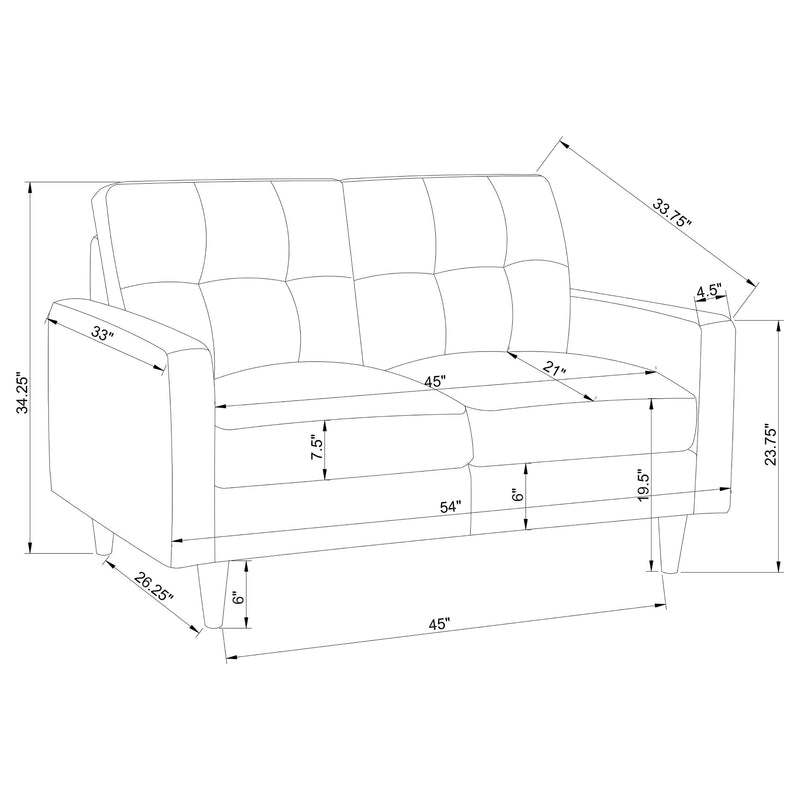 Watsonville Stationary Loveseat