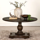 Morello Round Coffee Table with Pedestal Base Coffee image