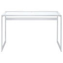 Hartford Glass Top Writing Desk Chrome image