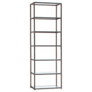 Kate 6-shelf Bookcase Black Nickel image