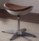 Brancaster Retro Brown Top Grain Leather & Aluminum Stool image