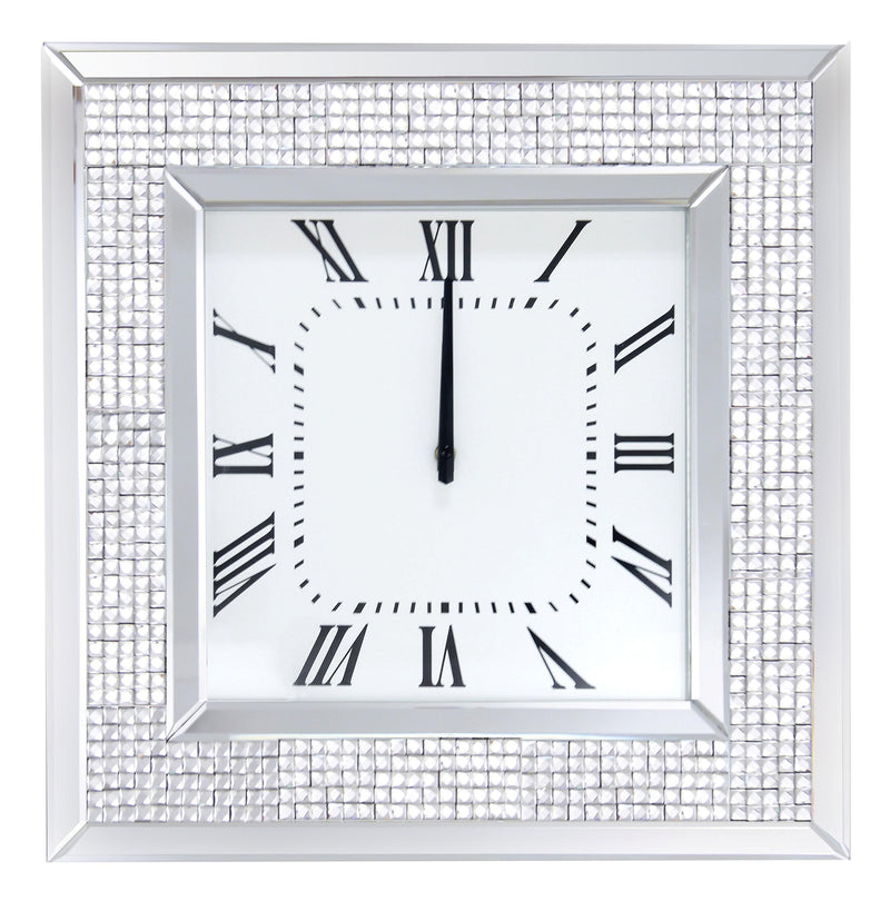 Iama Mirrored & Faux Rhinestones Wall Clock image