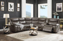 Tavin Taupe Leather-Aire Match Sectional Sofa (Motion) image