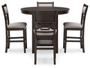 Langwest Counter Height Dining Table and 4 Barstools (Set of 5)