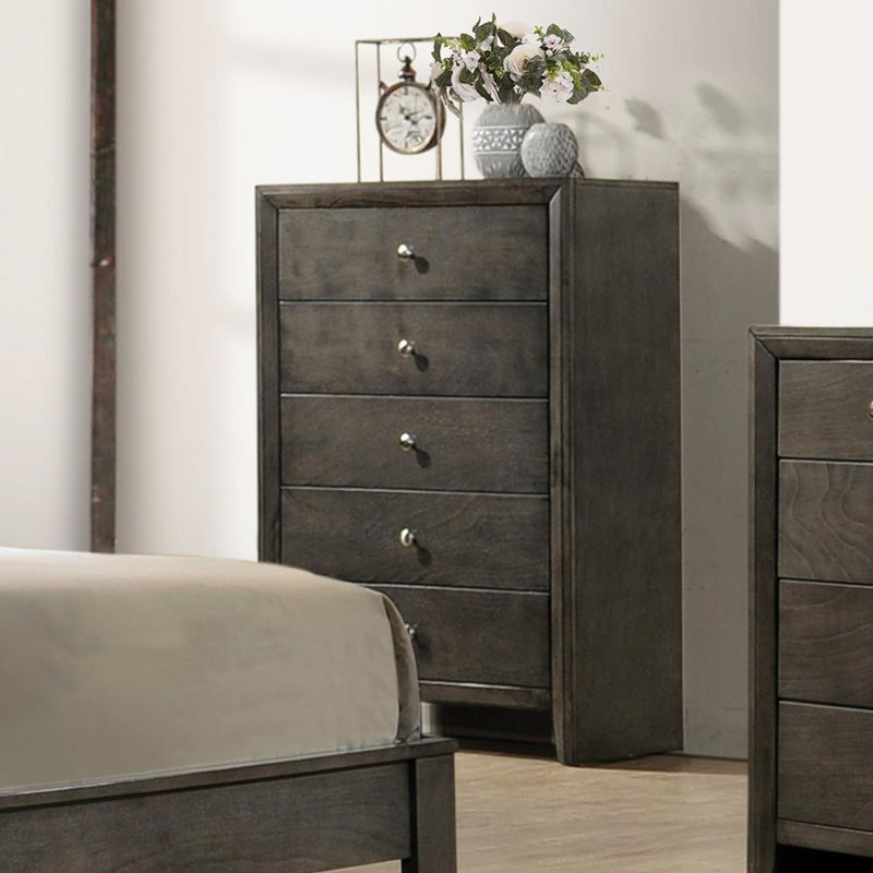 Serenity 5-drawer Chest Mod Grey