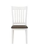 Kingman Slat Back Dining Chairs Espresso and White (Set of 2)