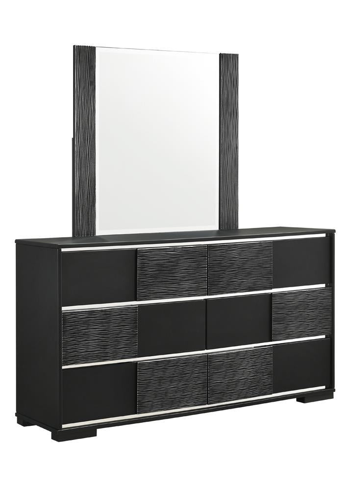 Blacktoft Rectangle Dresser Mirror Black