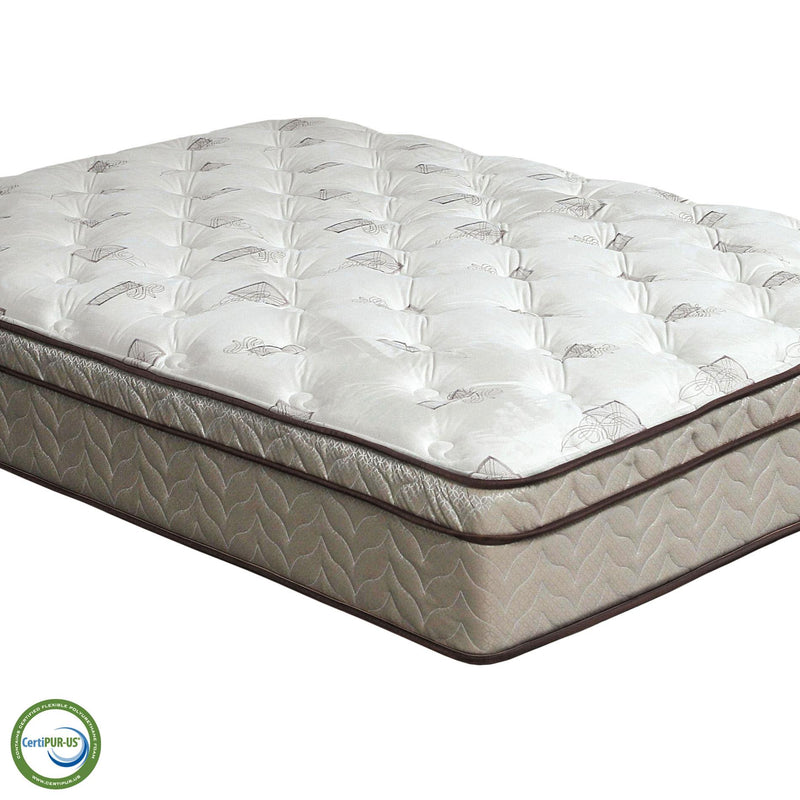 Lilium White/Brown 13" Euro Pillow Top Mattress, Full image