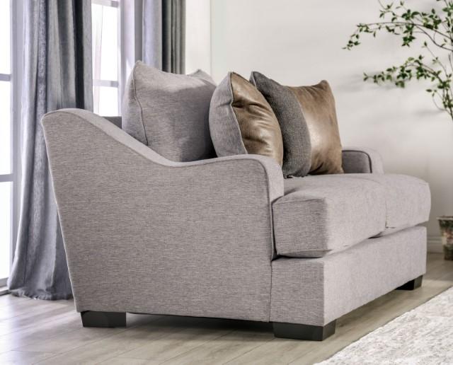 SKYLINE Sofa, Light Gray/Brown