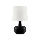 Farah Black 17"H Matte Black Table Lamp image