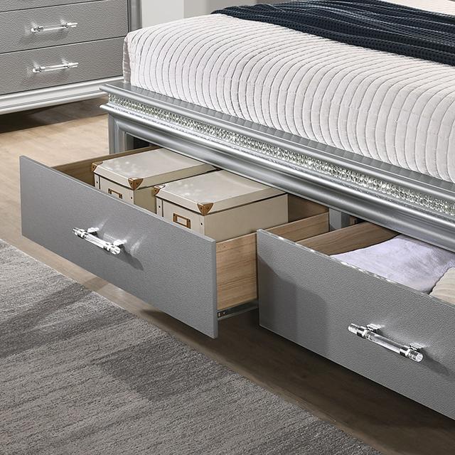 MADDIE Queen Bed, Silver