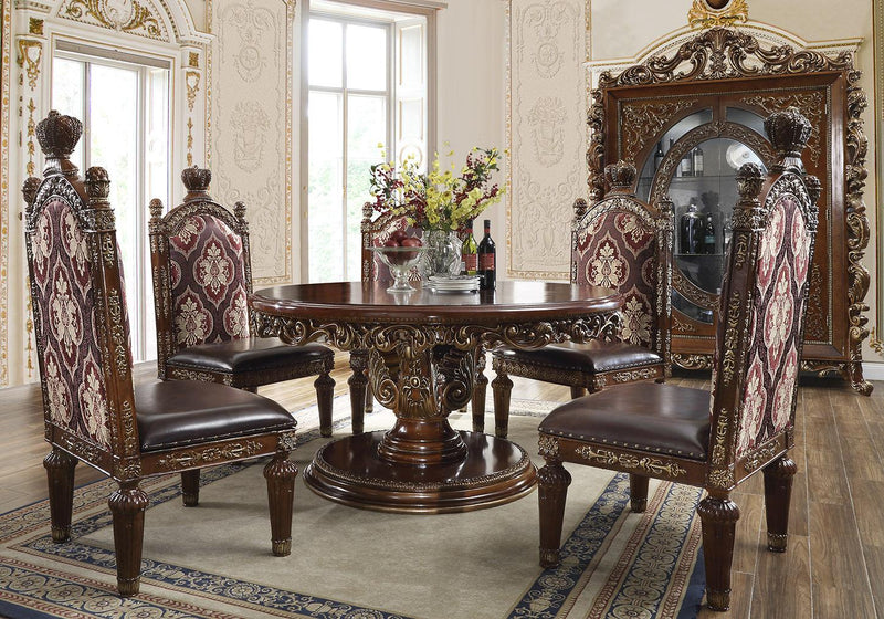 HD-1804 - 5PC ROUND DINING SET<br> <font color="red">(SPECIAL ORDER)</font> image