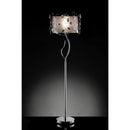 Elva Silver/Chrome Floor Lamp, Double Shade