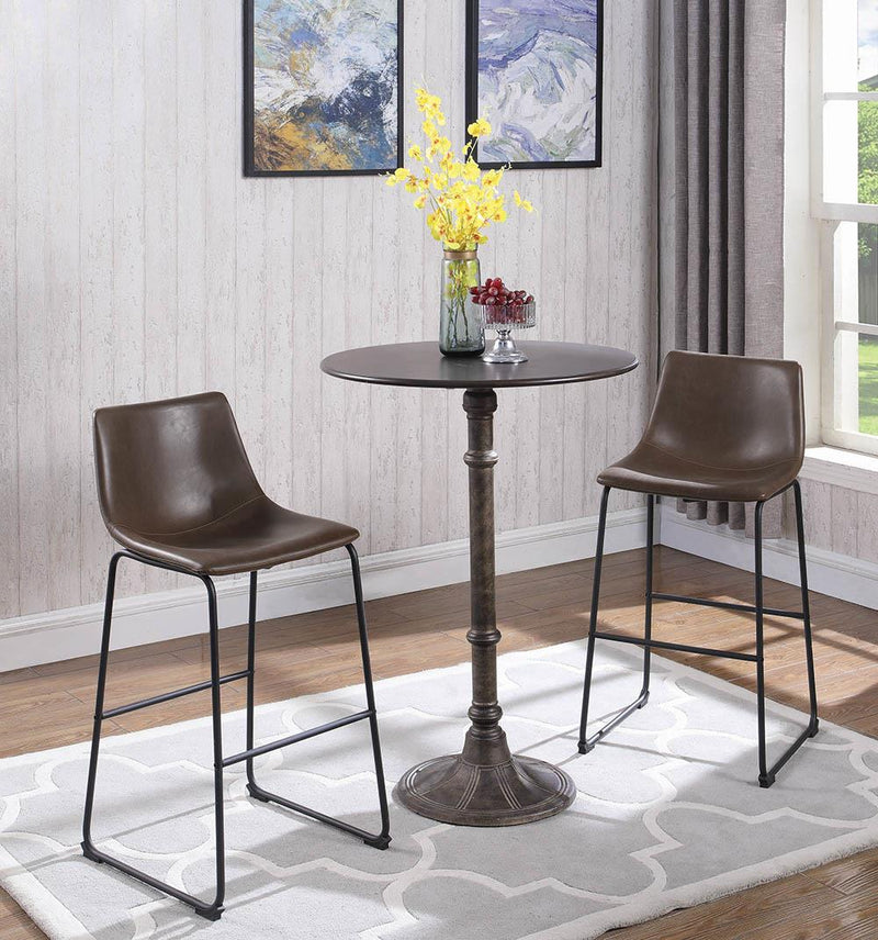 Rustic Dark Russet and Antique Bronze Counter-Height  Table image