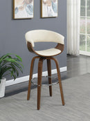 G100206 Contemporary Walnut and Cream Bar Stool image