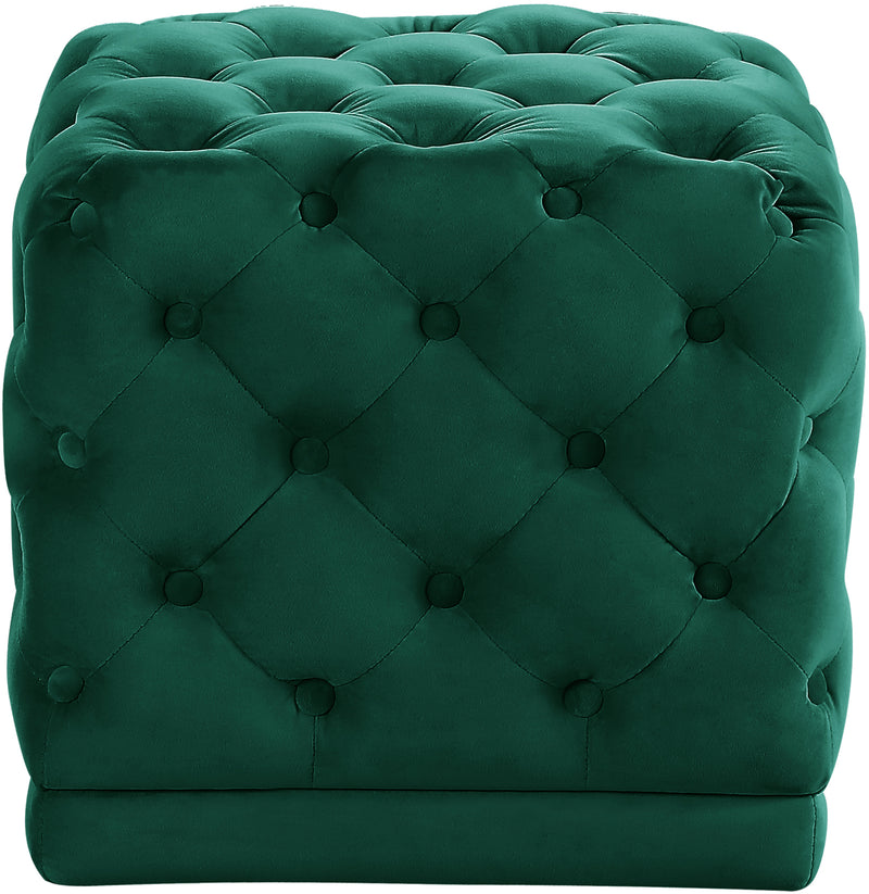 Stella Green Velvet Ottoman/Stool image