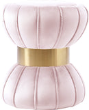 Vino Pink Velvet Ottoman/Stool image