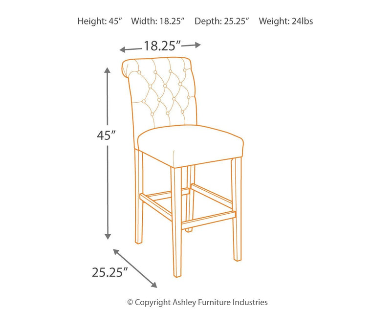 Tripton - Tall Uph Barstool (2/cn)