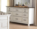 Traditional Rustic Latte and Vintage White Dresser image