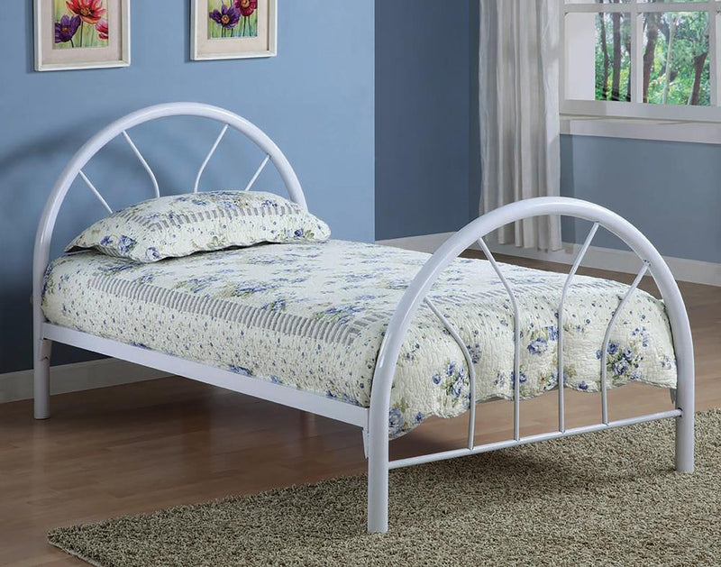 Transitional White Twin Bed image