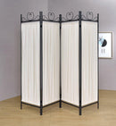 Traditional Black and Gold Four-Panel Folding Screen image