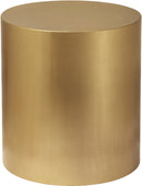 Cylinder Brushed Gold End Table image