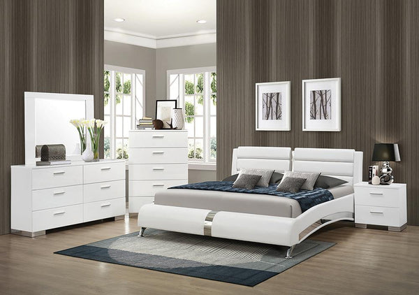 Felicity Contemporary White California King Five-Piece Set image