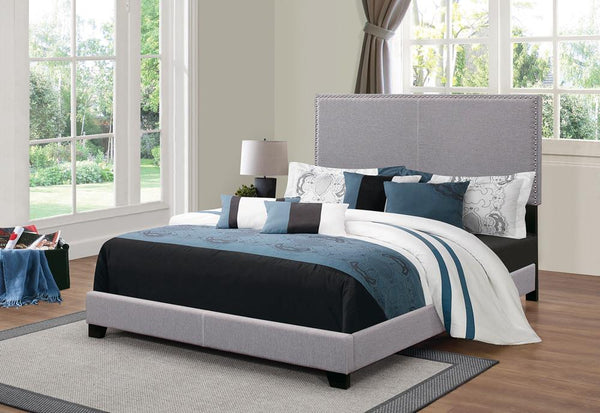 Boyd Upholstered Grey Queen Bed image