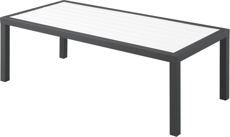 Nizuc White Polywood Outdoor Patio Aluminum Coffee Table image