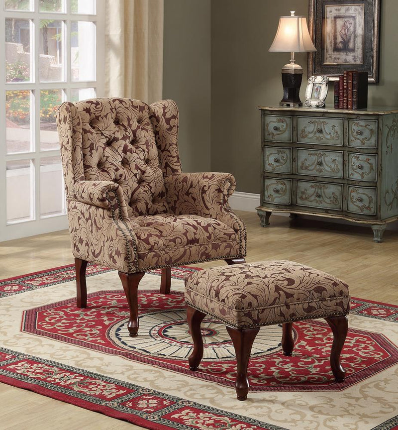 Queen Anne Light Brown Accent Chair image