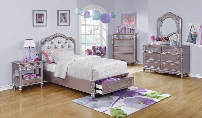 Caroline Metallic Lilac Full Five-Piece Set image