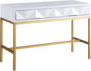 Pandora White Laquer with Gold Console Table image