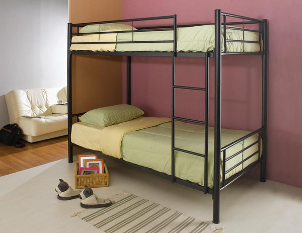 Denley Black Metal Twin-Over-Twin Bunk Bed image