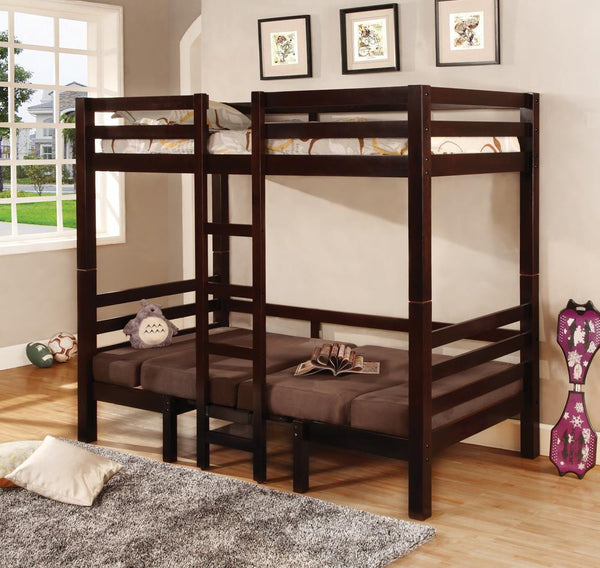 Joaquin Transitional Medium Brown Twin-over-Twin Bunk Bed image