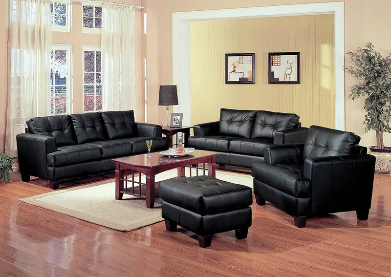 Samuel Transitional Black Loveseat image