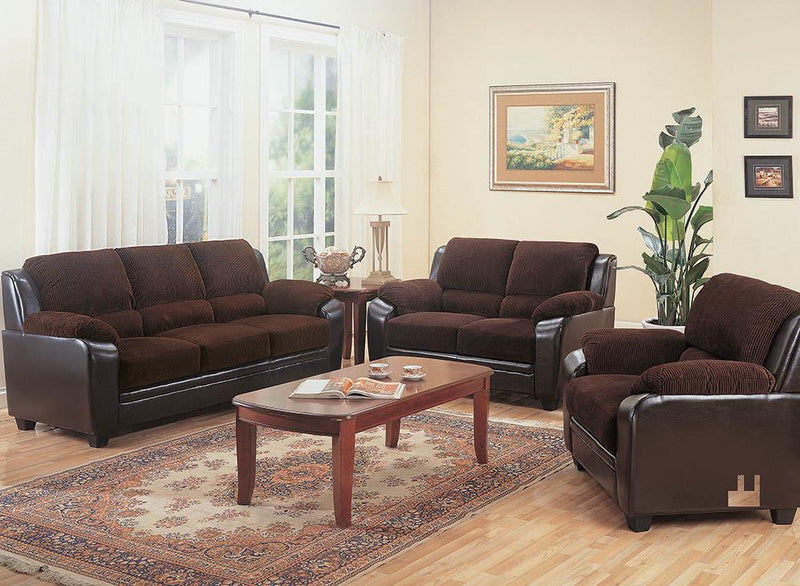 Monika Transitional Chocolate Loveseat image