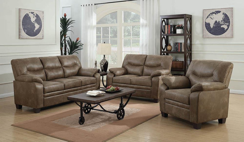 Meagan Casual Brown Loveseat image