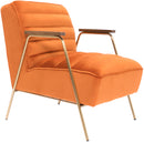 Woodford Orange Velvet Accent Chair image