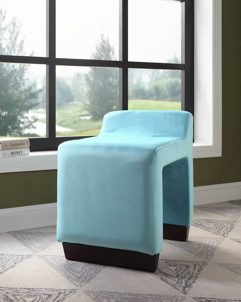 Alford Blue Flannel Ottoman image