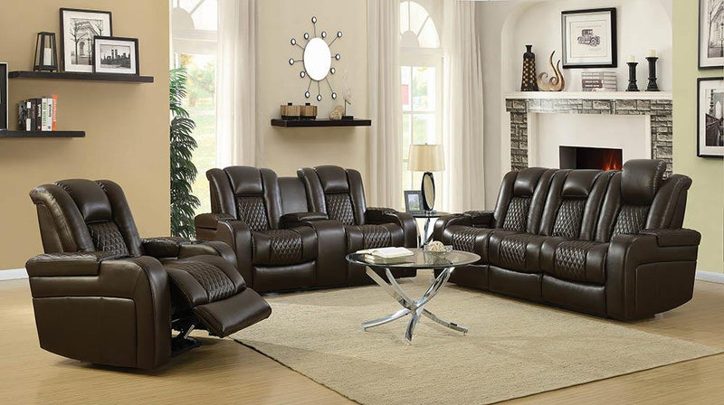 Delangelo Brown Power Motion Reclining Sofa image